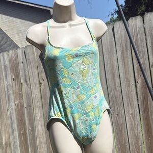 Rare Vintage ▶️ Lilly Pulitzer ◀️ Fish Swimsuit White Tag. Underwire